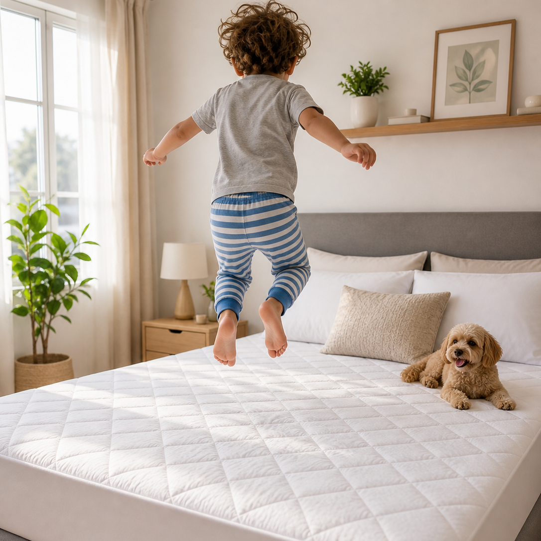 💧 Protector de Colchón Antifluido  – Duerme Tranquilo Sin Accidentes