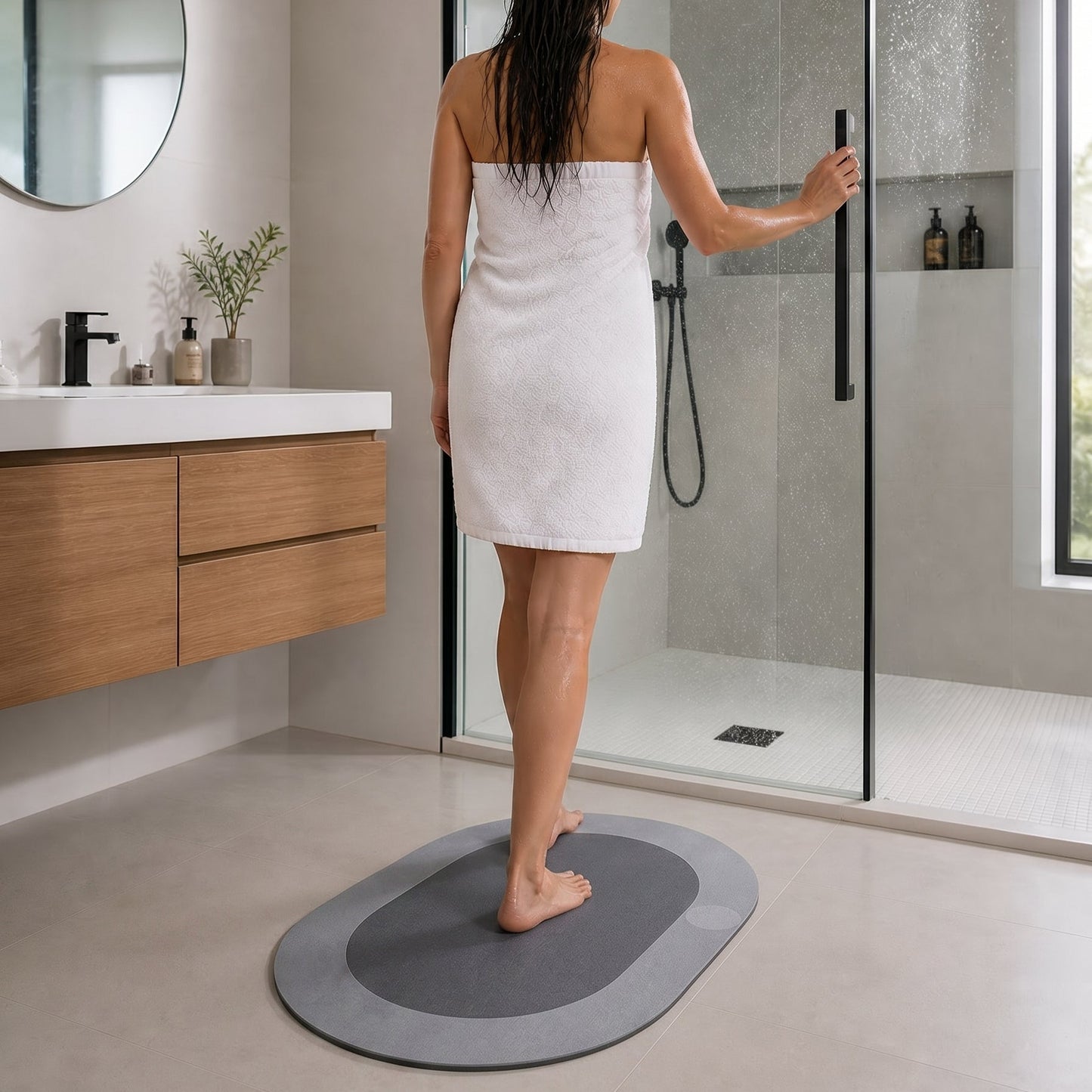 💧 Tapete de Baño Antideslizante – Secado Rápido y Máxima Seguridad
